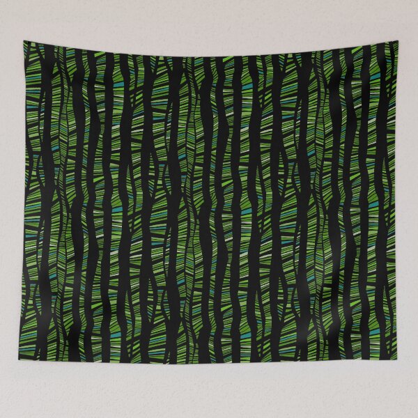 Item preview, Geometric Jungle Lines - Forest Green Palette designed and sold by Sketchbook Designs.