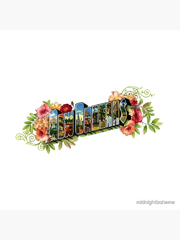 Thumbnail 2 of 2, Tote Bag, Old Fashioned Postcard Style "New Orleans" Logo designed and sold by midnightboheme.