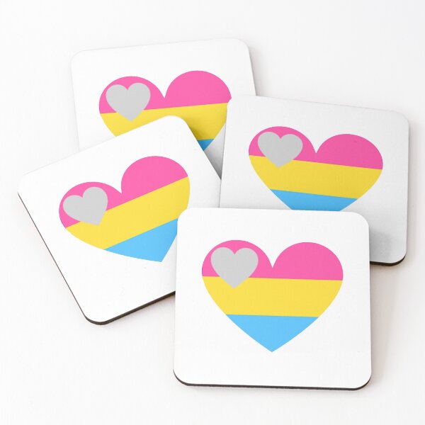 Item preview, Pride Flag Heart - Panromantic Pride - White Background designed and sold by thesassypanda.