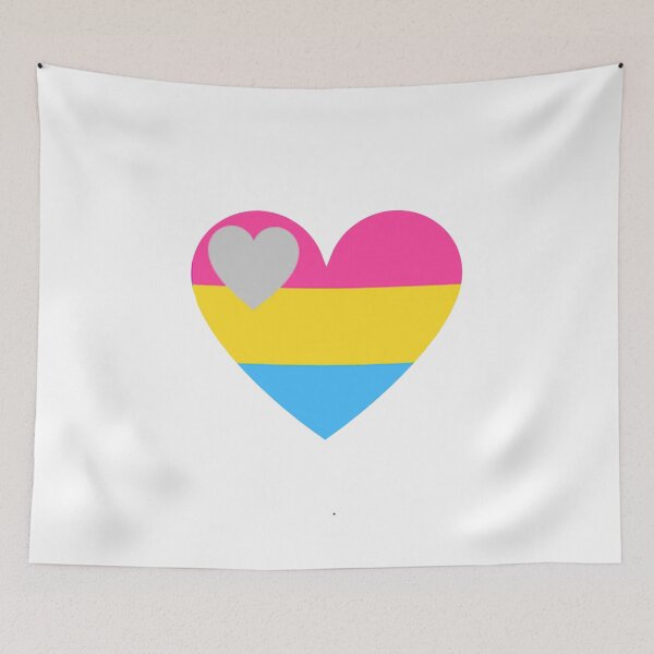 Item preview, Pride Flag Heart - Panromantic Pride - White Background designed and sold by thesassypanda.