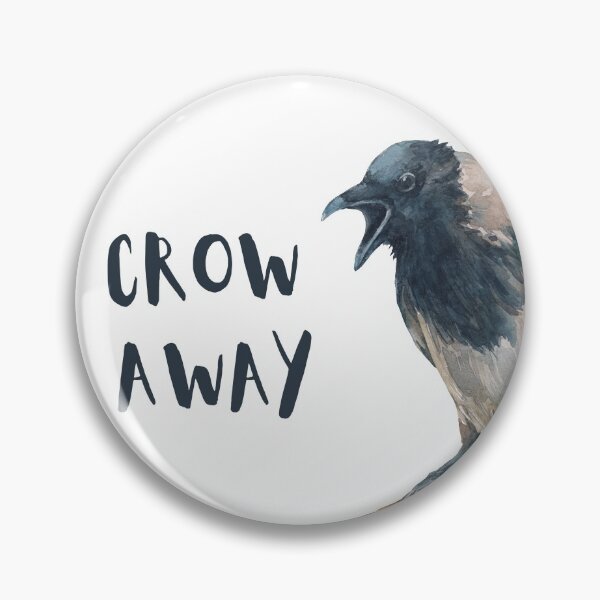 Artikelvorschau, Crow Away wütend Krähe unhöflich Corvid Vogel entworfen und verkauft von TheWaterBirds.