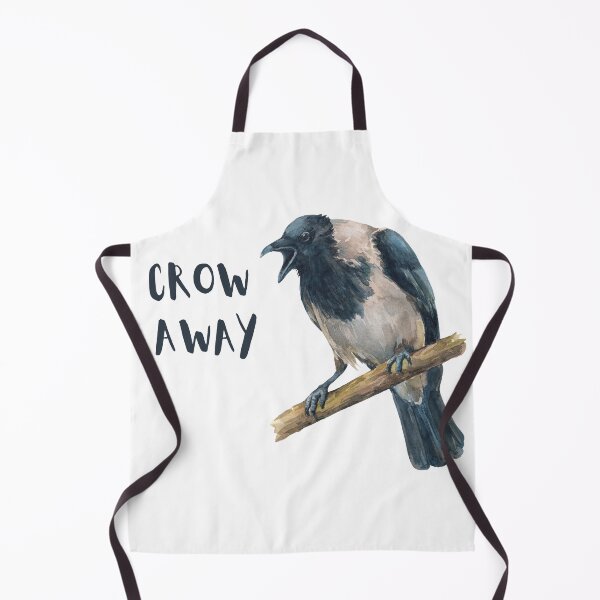 Item preview, Crow Away angry crow rude corvid bird designed and sold by TheWaterBirds.