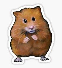 Little Hamster: Original Art, Standing Hamster Sticker