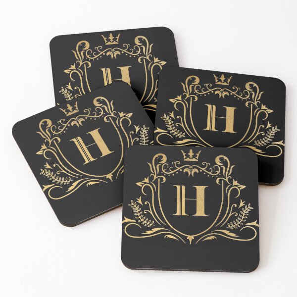 Item preview, H monogram, letter H, initial, emblem | gold designed and sold by rattob.