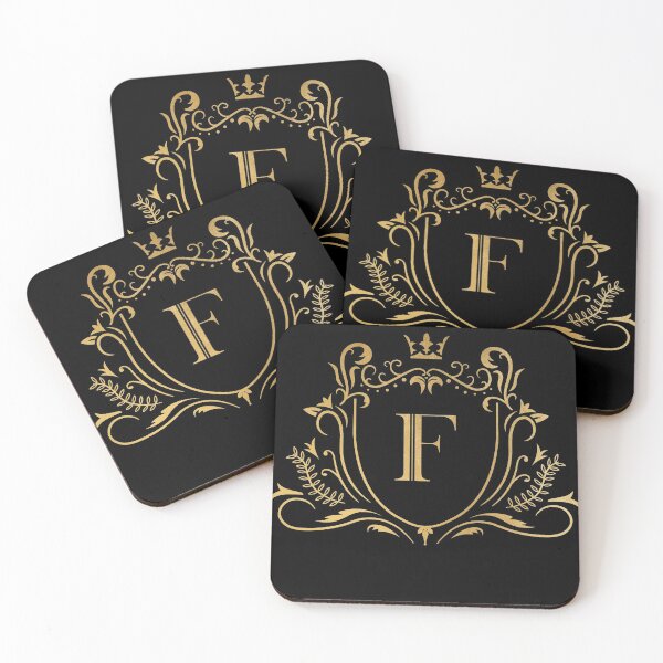 Item preview, F monogram, letter F, initial, emblem | gold designed and sold by rattob.