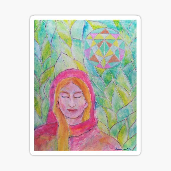 Lady Nada - Ascended master by Renate van Nijen Sticker
