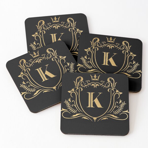 Item preview, K monogram, letter K, initial, emblem | gold designed and sold by rattob.