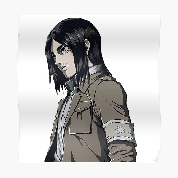 eren long hair posters  redbubble