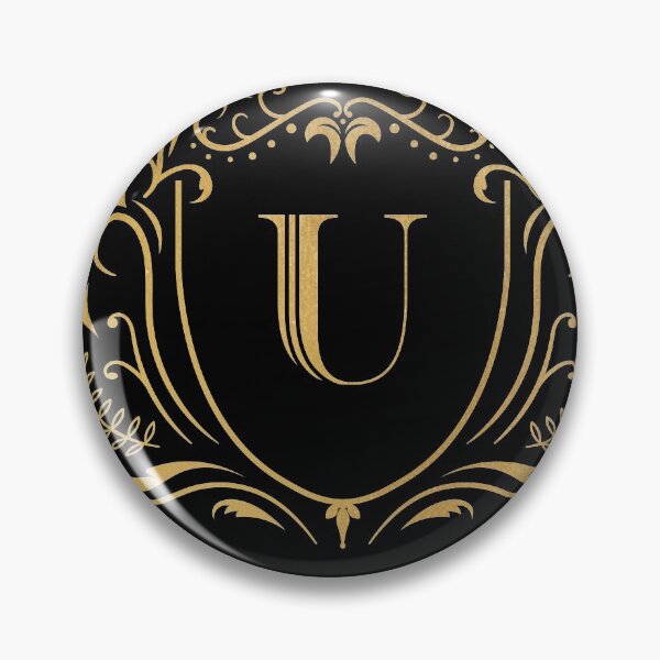 Artikelvorschau, U Monogramm, Buchstabe U, Initiale, Emblem | Gold entworfen und verkauft von rattob.
