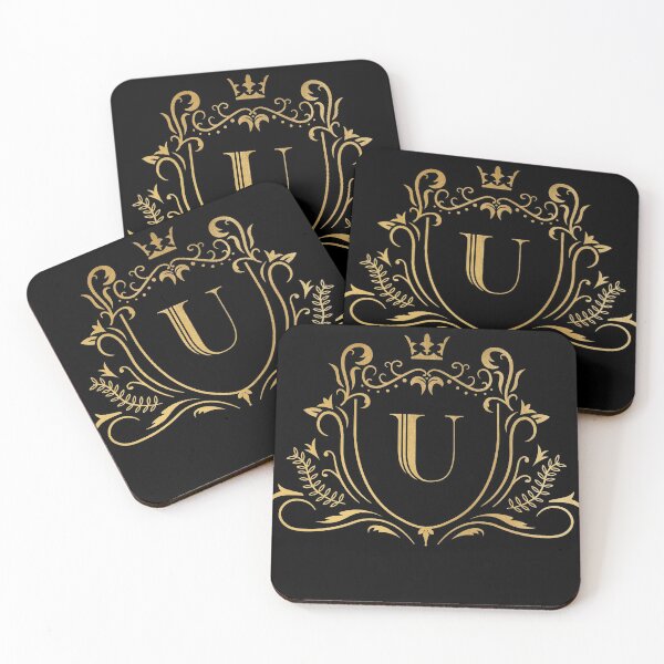 Item preview, U monogram, letter U, initial, emblem | gold designed and sold by rattob.