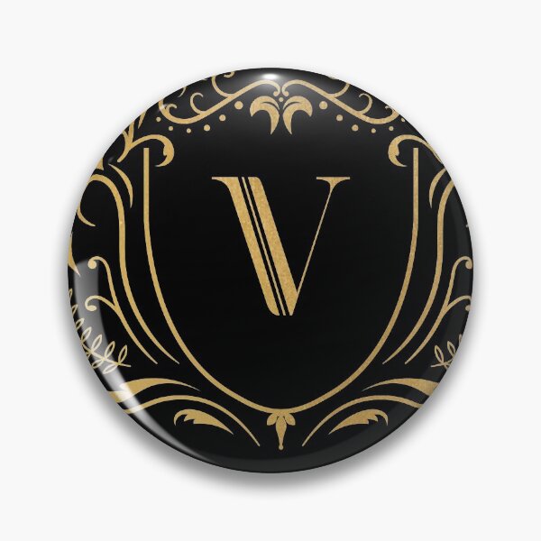 Item preview, V monogram, letter V, initial, emblem | gold designed and sold by rattob.