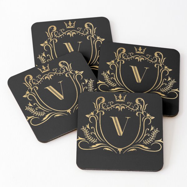 Item preview, V monogram, letter V, initial, emblem | gold designed and sold by rattob.