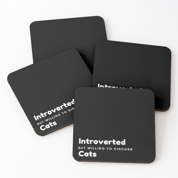 Item preview, Introverted but Willing to Discuss Cats designed and sold by SweetAndSpice.