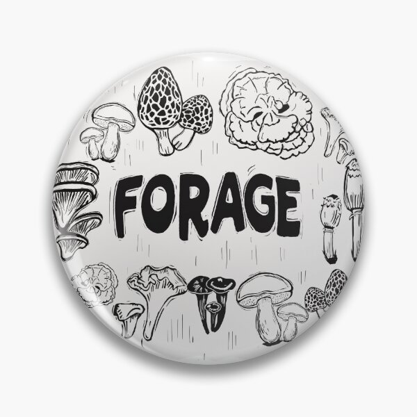 Item preview, Forage ~ Mushroom Foraging Design ~ Linoleum Block Style ~ Nature and Forest Inspired designed and sold by jodibeingjodi.