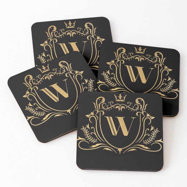 Item preview, W monogram, letter W, initial, emblem | gold designed and sold by rattob.