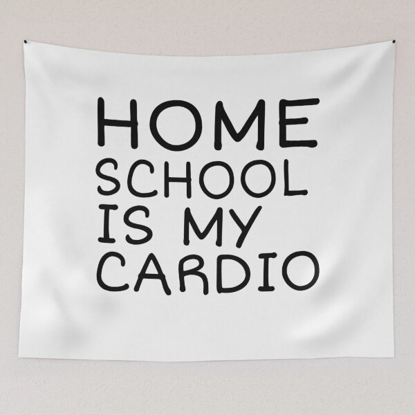 Artikelvorschau, HOME Schule ist mein Cardio, lustiges Schulhemd, lustiges Hemd, Online-Schule entworfen und verkauft von ASsi-Eve.