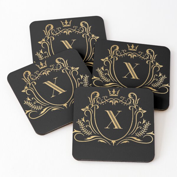Item preview, X monogram, letter X, initial, emblem | gold designed and sold by rattob.