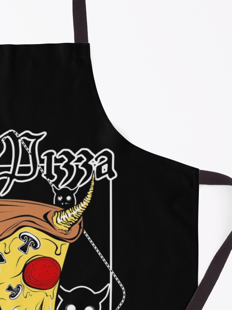 Alternate view of Hail Pizza! Eat Satan! Apron