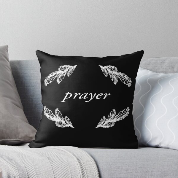 Item preview, Prayer with branches Throw Pillow  designed and sold by HulyaHoo.