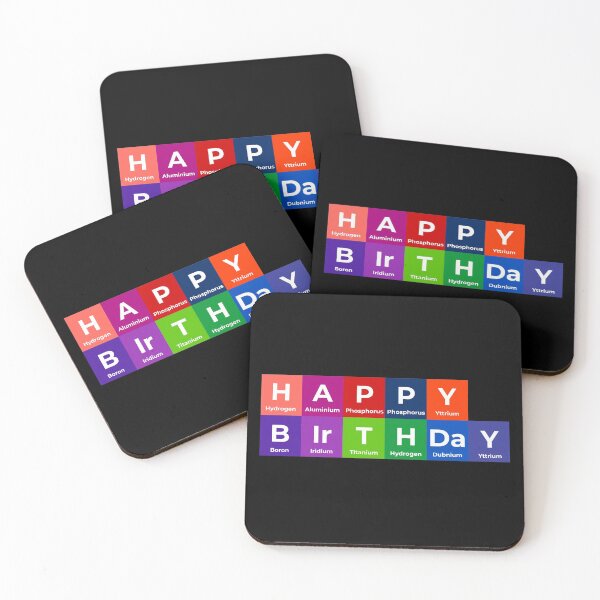 Item preview, Happy birthday Funny Chemistry Periodic Table Science Humor designed and sold by WarmlyGreetings.