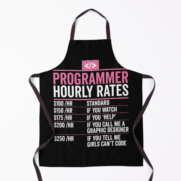 Item preview, Female Programmer Hourly Rate designed and sold by VDKMerch.