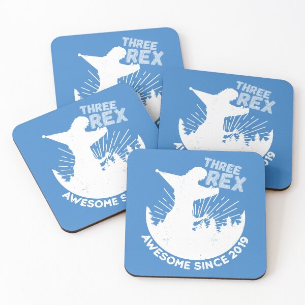 Item preview, AWESOME SINCE 2019, THREE REX, THREE YEARS OLD BIRTHDAY GIFT designed and sold by TheFirstOne.