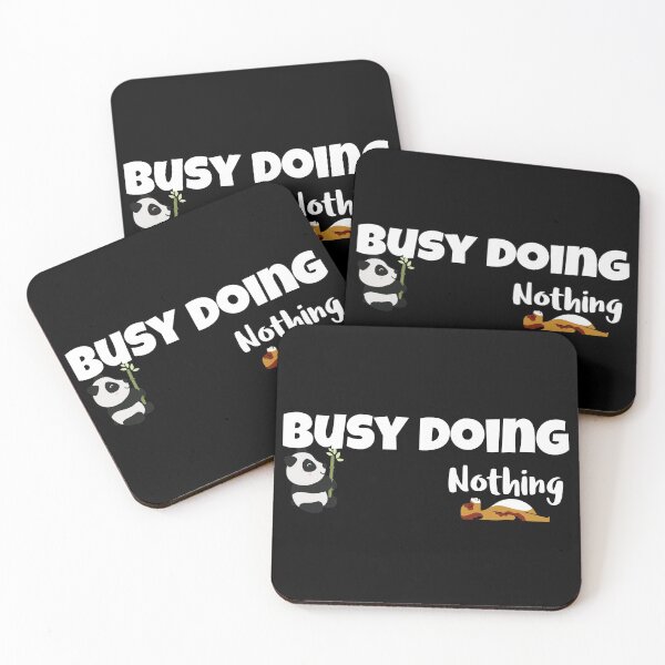 Item preview, Busy doing nothing - Funny Panda and dog designed and sold by The Full Cart.