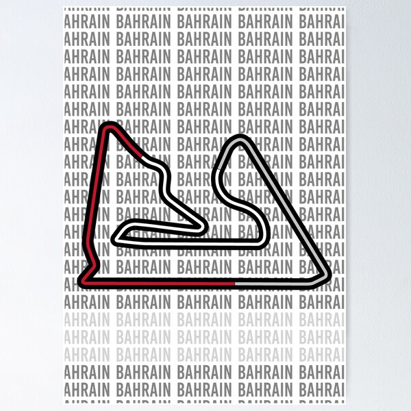 Item preview, Bahrain - F1 Racing Track Poster designed and sold by GreazyL.