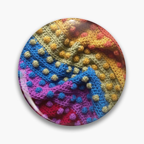 Item preview, Modern bobble rainbow blanket swirl designed and sold by MeluCrochet.