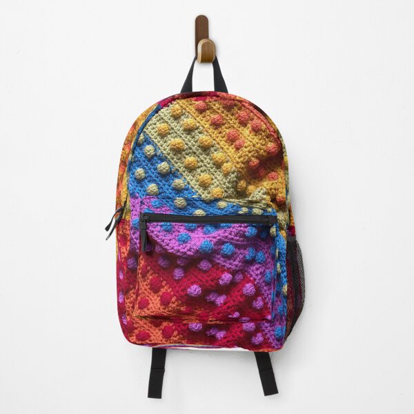 Item preview, Modern bobble rainbow blanket swirl designed and sold by MeluCrochet.