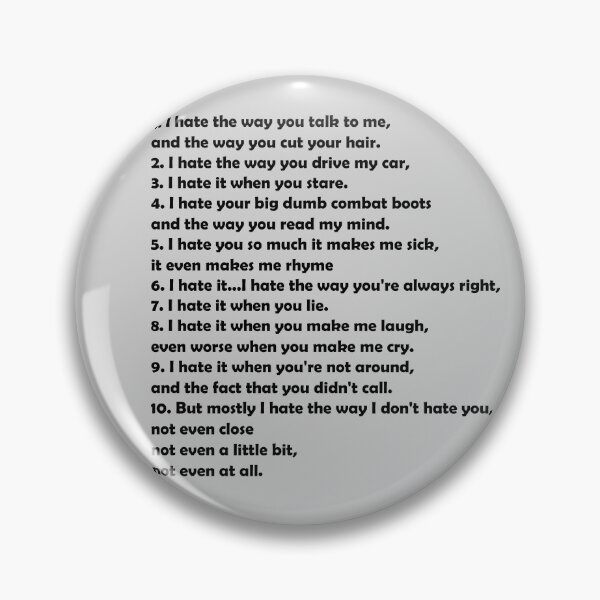 Item preview, 10 Things I Hate About You  designed and sold by The Merch.