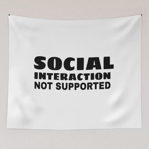 Item preview, SOCIAL INTERACTION NOT SUPPORTED fuuny shirt designed and sold by ASsi-Eve.