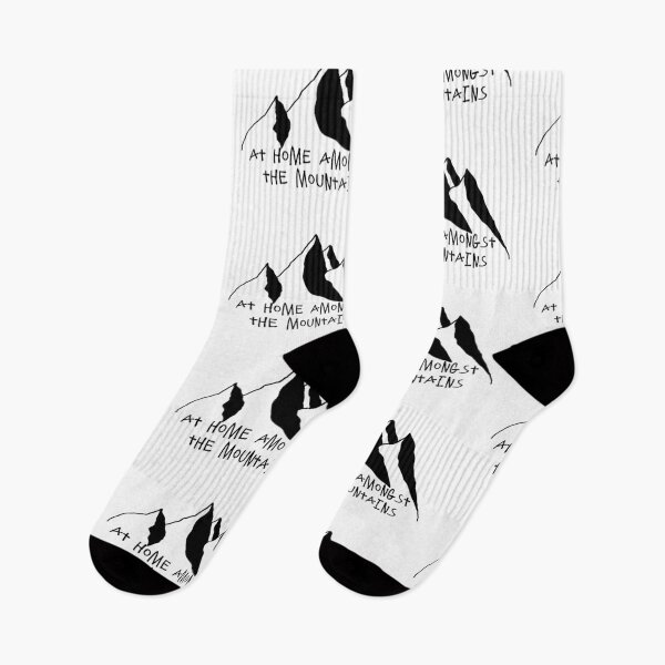 Item preview, Mountains quote: At Home Amongst the Mountains designed and sold by FoxCalledThread.