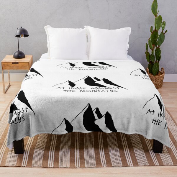 Item preview, Mountains quote: At Home Amongst the Mountains designed and sold by FoxCalledThread.