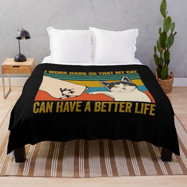 Item preview, I Work Hard So My Cat Can Have a Better Life Funny Cat Owner Gift designed and sold by honeyandcotton.