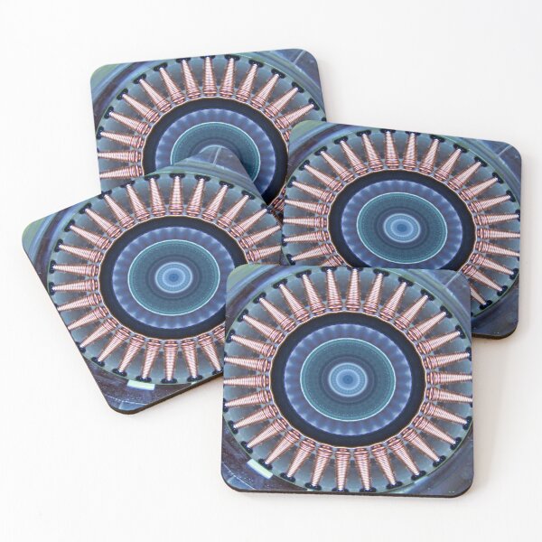 Item preview, Kaleidoscopic Copper Coils on blue designed and sold by Terry Senior.