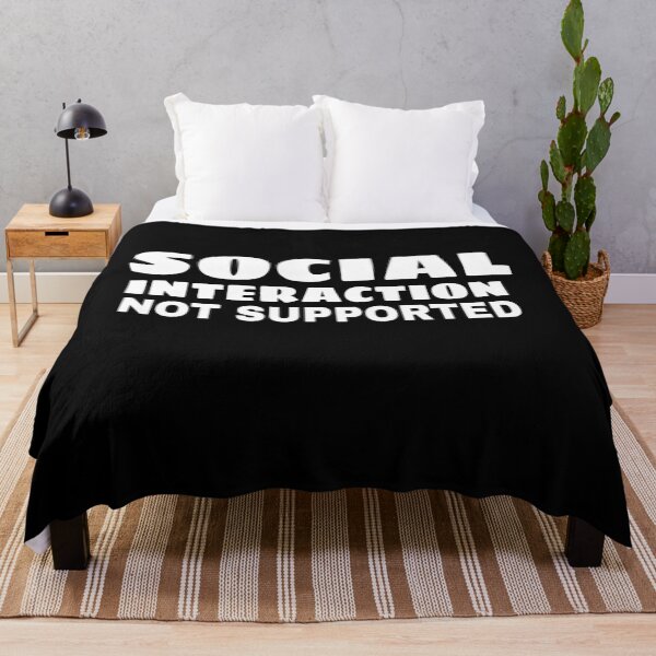Item preview, SOCIAL INTERACTION NOT SUPPORTED fuuny shirt designed and sold by ASsi-Eve.