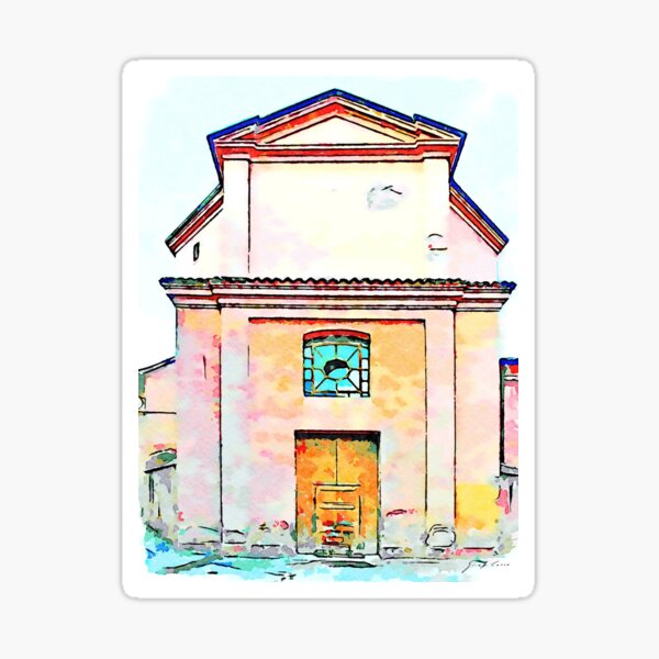Item preview, Fognano: facade of the church designed and sold by Giuseppe Cocco.