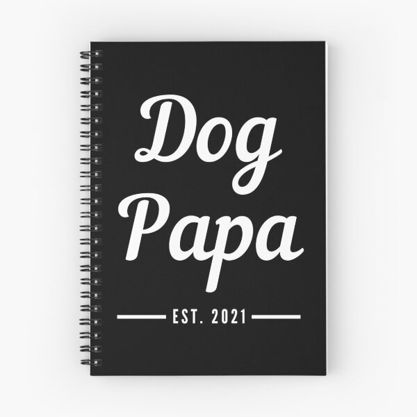 Item preview, Dog Papa. Established 2021. Text only design. Cursive handwriting. Retro. designed and sold by JellyBeenzz.