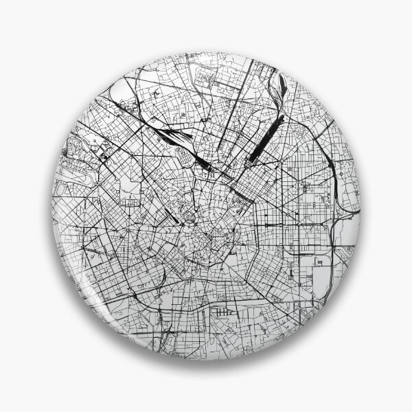Item preview, Milan White Map designed and sold by multiplicitymap.