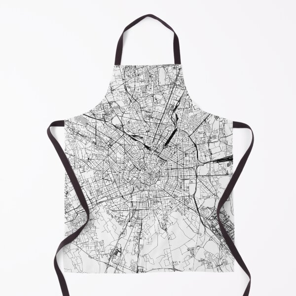 Item preview, Milan White Map designed and sold by multiplicitymap.