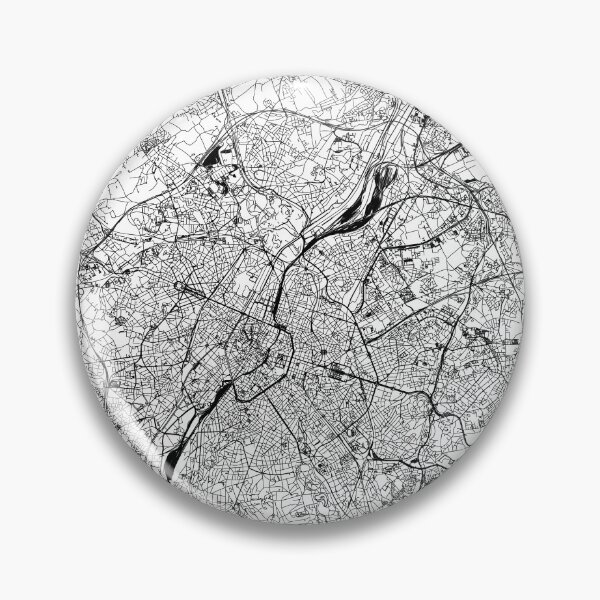 Item preview, Brussels White Map designed and sold by multiplicitymap.