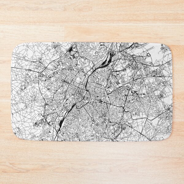 Item preview, Brussels White Map designed and sold by multiplicitymap.