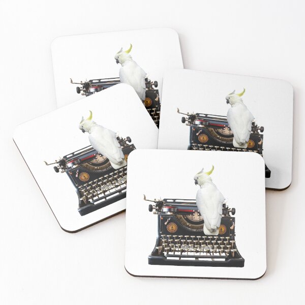 Item preview, Cockatoo Parrot Birds Typewriter Author Journalist designed and sold by Move-Art.