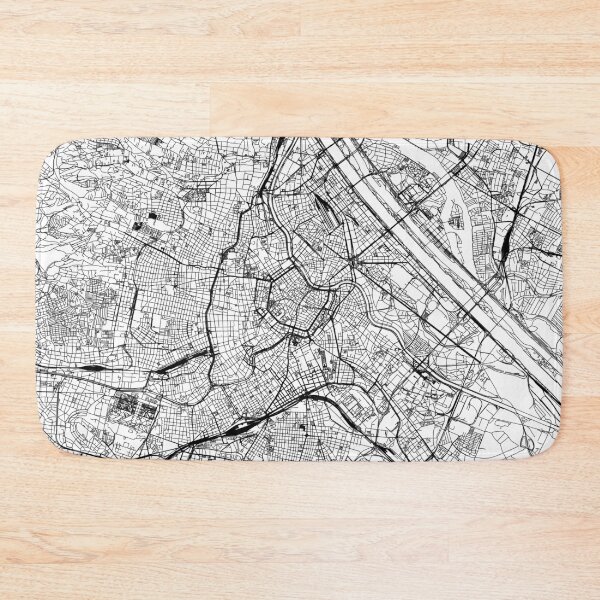 Item preview, Vienna White Map designed and sold by multiplicitymap.