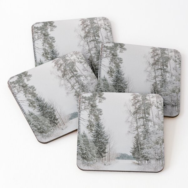 Item preview, Snowy path in winter landscape designed and sold by ArnitaArnita.
