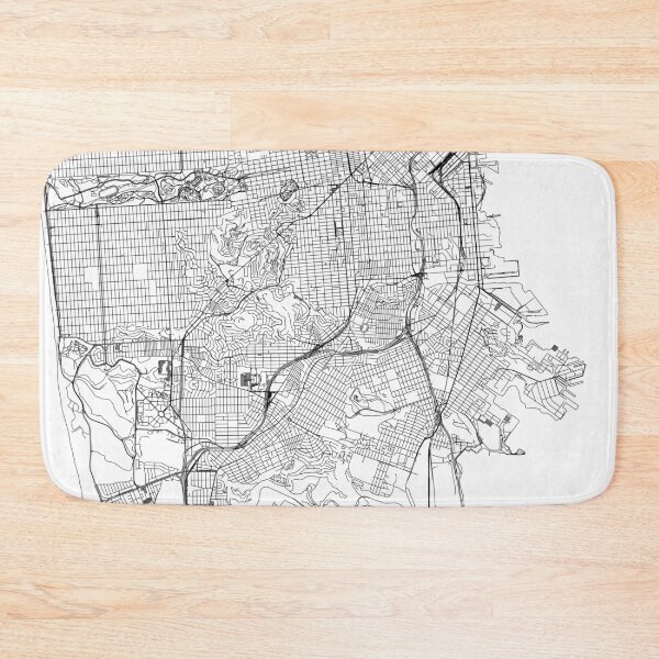 Item preview, San Francisco White Map designed and sold by multiplicitymap.