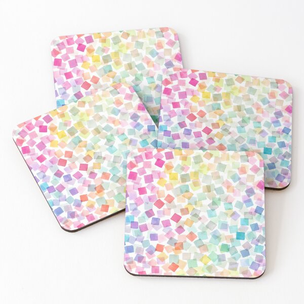 Item preview, Multicolored Confetti Party Mascot - Rainbow Squares Geometric Print designed and sold by ninoladesign.