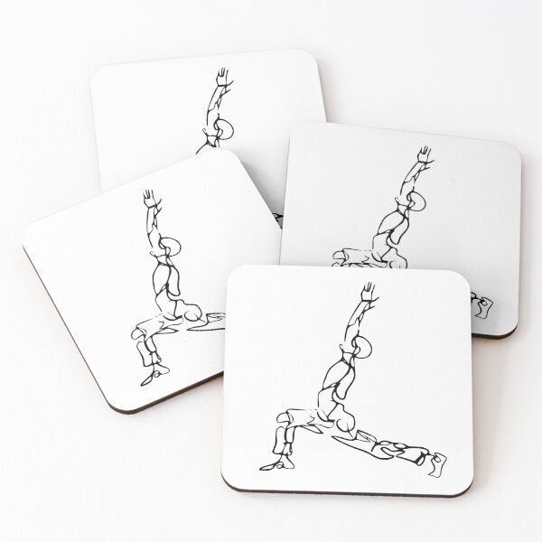 Item preview, Contour Line Yoga-Crescent lunge Pose 1 designed and sold by FranksArtWorld.