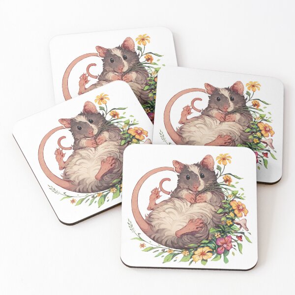 Item preview, Mouse with flowers and plants  designed and sold by Giulialibard.